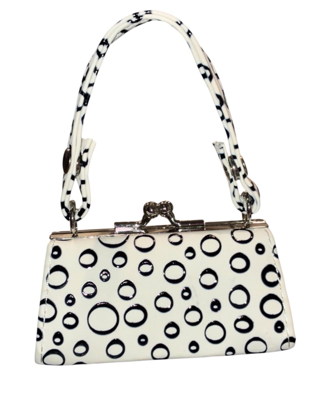Black & White Circle Print Coin Purse